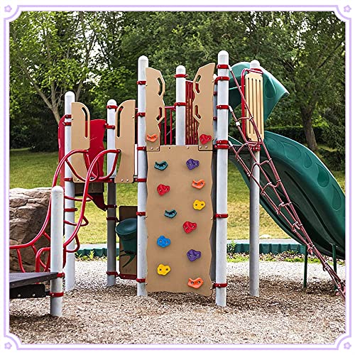 Beauenty 10 Pcs Rock Climbing Holds For Kids Set,Rock Climbing Holds,Climbing Wall,Climbing For Adult Indoor And Outdoor Play Accessories,With Mounting Hardware,Home Playground Climbing Wall Grip Kits