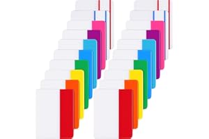 JOVITEC 400 Pieces Tabs 2 Inch Sticky Index Tabs Writable and Repositionable File Tab Flags Colored Labels for for Pages or Book Markers, Reading Notes, Classify Files, 20 Sets 10 Colors(400 Pieces,Style A)
