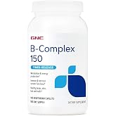 GNC B-Complex 150, Metabolism &amp; Energy Production, Timed-Release, 100 Count | Supports Metabolism, Energy Production and Immune and Nervous System Function, Gluten-Free and Kosher Formula
