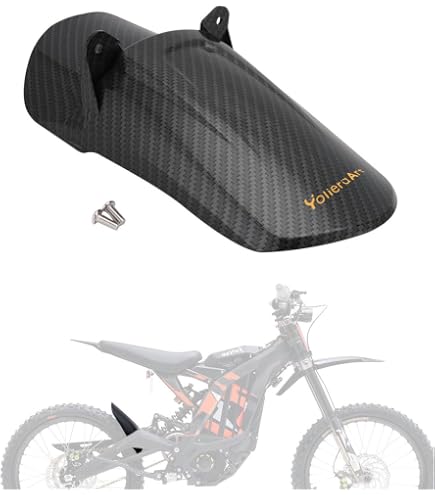 thumbnail image 2 of IUVWISN Motorcycle Rear Fender Mudguard For Sur-Ron & Segway Electric Dirt Bikes - Carbon Fiber Texture PP Material 2 of 11