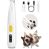 FURBONA Upgraded Dog Paw Trimmer with LED Light, 18 mm Widen Blade, 35 dB Low Noise, LED Display, Fully Waterproof, Rechargea