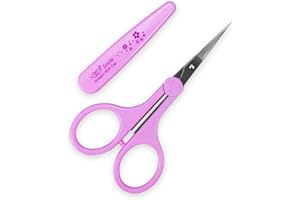 Humbee Eyebrow Scissors, Small Scissors for Facial, Nose, Eyebrow, Mustache, and Beard Hair Trimming & Grooming, Straight Edg