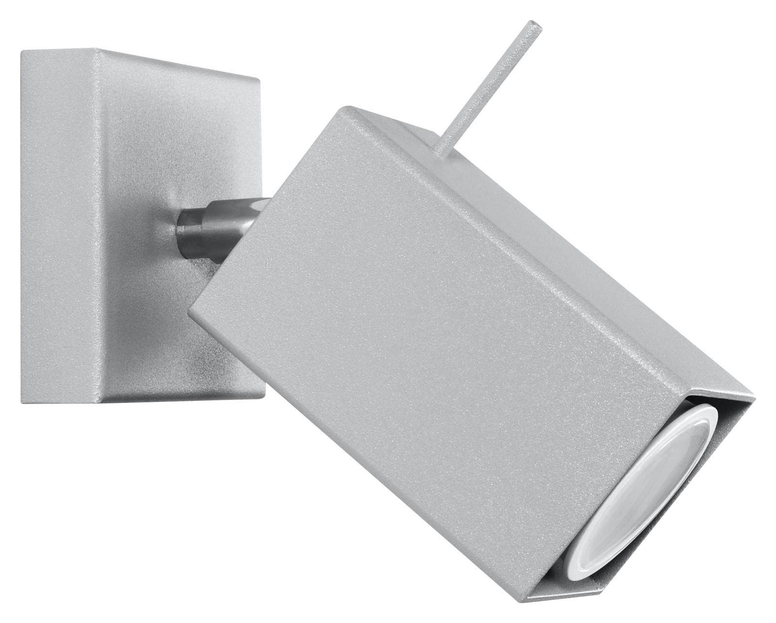 SOLLUX lighting Steel Wall Light, Grey, 8 x 15 x 8
