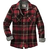 Legendary Whitetails Women’s Long Sleeve Plaid Flannel Button Up Shirt 100% Cotton