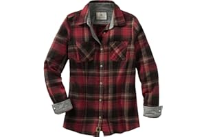 Legendary Whitetails Women’s Long Sleeve Plaid Flannel Button Up Shirt 100% Cotton