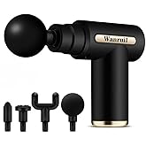 WANRUIL Massage Gun,Upgrade Deep Tissue Muscle Massage for Pain Relief,Percussion Massager with 4 Massage Heads & Silent Brushless Motor,Portable Handheld Massager Gifts for Women Men