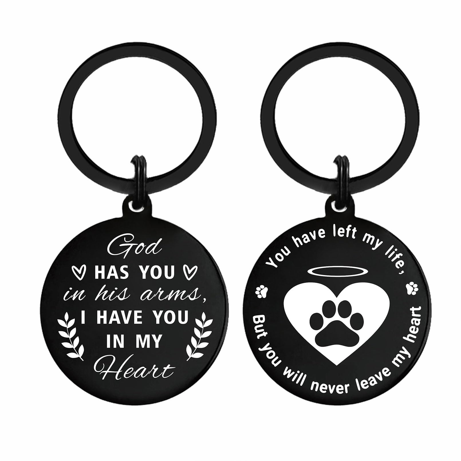 Yobent Loss of Pet Sympathy Gift Dog Cat, Memorial Gifts for Losing of Dog, Grieving Keyring for Loss of Pet, Pet Sympathy Keyring