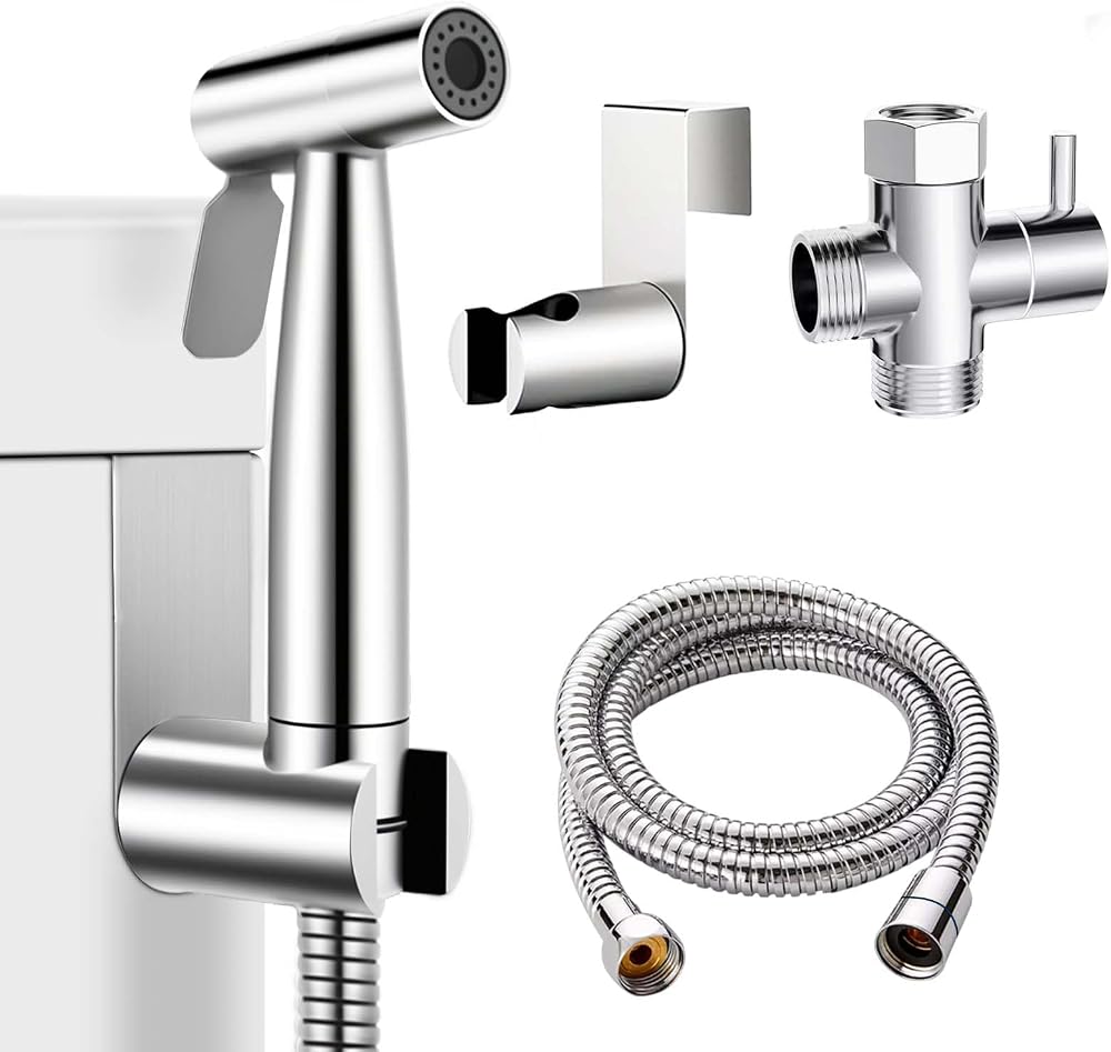 WEIDMAX Hand Held Bidet Sprayer Kit Stainless Steel SUS304 49in Hose