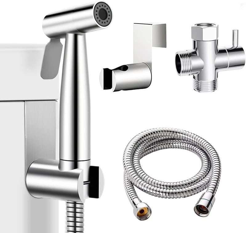 WEIDMAX Hand Held Bidet Sprayer Kit Stainless Steel SUS304 49in Hose