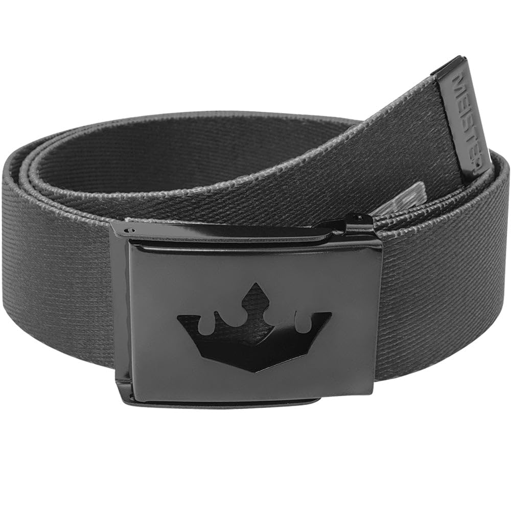 Meister Player Golf Web Belt - Adjustable & Reversible - Black