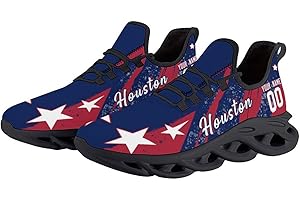 CVUIOLO City Custom Football Flex Sneakers Personalized Name Number Athletic Shoes Fans Gifts Breathable Casual Shoes for Men Women