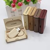 RXFSP Walnut 128GB USB 2.0 Wooden Flash Drive & Engraved Box Gift Wedding view 5