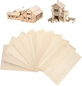 MIVIDE 12Pcs Balsa Wood Sheets 300x210x3MM A4 for Arts DIY Crafts view 8