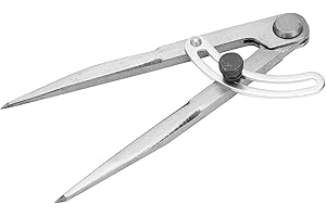 JIAWU 6" 150mm Divider Caliper, Stainless steel Wing Metal Marking Circles, Adjustable Wing Caliper for Leather Making for Woodworking Scribing