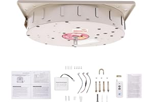 CUBELLIN Electric Chandelier Hoist 110lbs Capacity Chandelier Hoist Lifter with 13ft Remote Control & Steel Wire Rope for Chandelier Light Fixture Installation & Maintenance