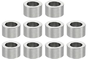 PATIKIL M5 Stainless Steel Spacers, 10 Pcs Metal Spacer Stainless Steel 5.1mm ID x 8mm OD x 5mm L Stainless Steel Spacer Scre