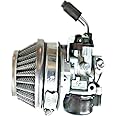 Qiankun 49cc 66cc 70cc 80cc 2 Stroke Engine Motorized Bicycle Bike Carb Racin Carburetor (silver)