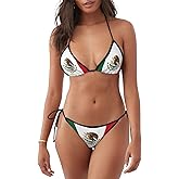 Puerto Rico Flag Bikini Women Two Piece Swimsuit Sexy Swimwear Halter String Triangle Bikini Sets