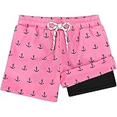 Century Star Boys Swim Trunks with Compression Liner Boys Bathing Suit Toddler Swim Trunks Beach Board Shorts Swimwear