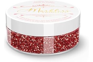 MARBLERS Twinkle Face & Body Glitter [Santa Red] 0.18oz (5g) | Fine | Non-Toxic | Vegan | Cruelty-Free | Ethically Sourced | Festival Makeup | Eye, Hair, Nail, Eyeshadow | Cosmetic Grade