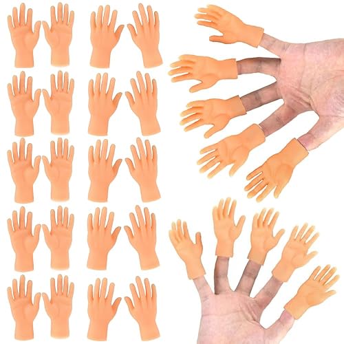 Small Pp Hand 30 Pcs Tiny Finger Hands Mini Rubber Finger Puppets, Miniature Small ...