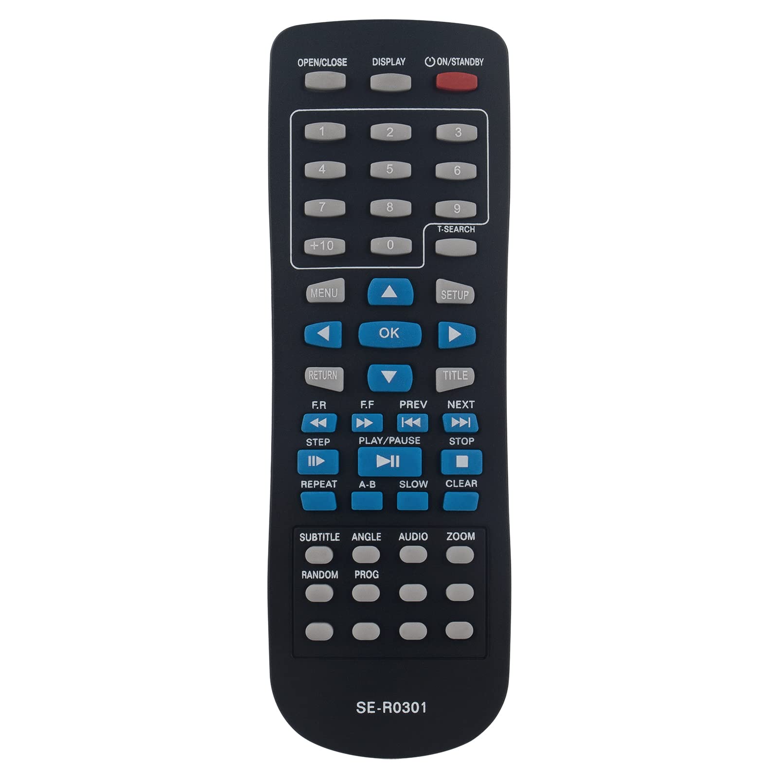 VINABTY SE-R0301 Replacement Remote Control Applicable For Toshiba DVD Player SD4100 SD4100KU SD4100KU2 SD3300 SD3300KU SD4200 SD1010KB SD1015KB SD4200KU SDK790KU SD4300KU SD4300 SD1010KE