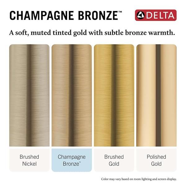 DELTA NICOLI BRUSHED GOLD BATHROOM FAUCET 1 HOLE, SINGLE HOLE BATHROOM SINK FAUCET FOR VANITY, PUSH-POP DRAIN ASSEMBLY, CHAMPAGNE BRONZE 15749LF-CZ