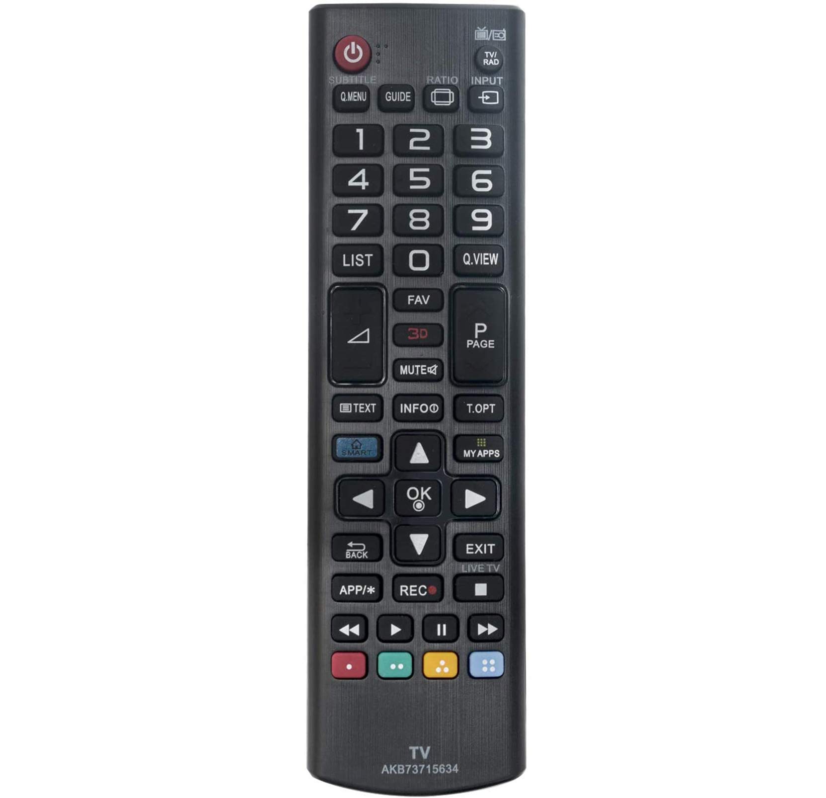 ALLIMITY AKB73715634 Remote Control Replaced for LG 3D Smart TV 26LN460R 32LN570R 32LN575S 39LN575S 42LN570S 42LN575S 42LN577S 42LN613S 47LN575S 47LN613S 50LN575S 60LN575S LG50PB660V