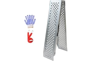 BEJONI 79" Steel Loading Ramp for Pickup Trucks, 600 Lbs Capacity Folding Ramps for Dirt Bike, E-Bike, Scooter, Bicycle, Motorcycle, Tailgate Truck Bed Ramp with Anti-Slip Surface, 1PC