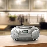 Philips AZB600/12 Portable CD Radio Recorder Silver Dynamic Bass Boost view 2