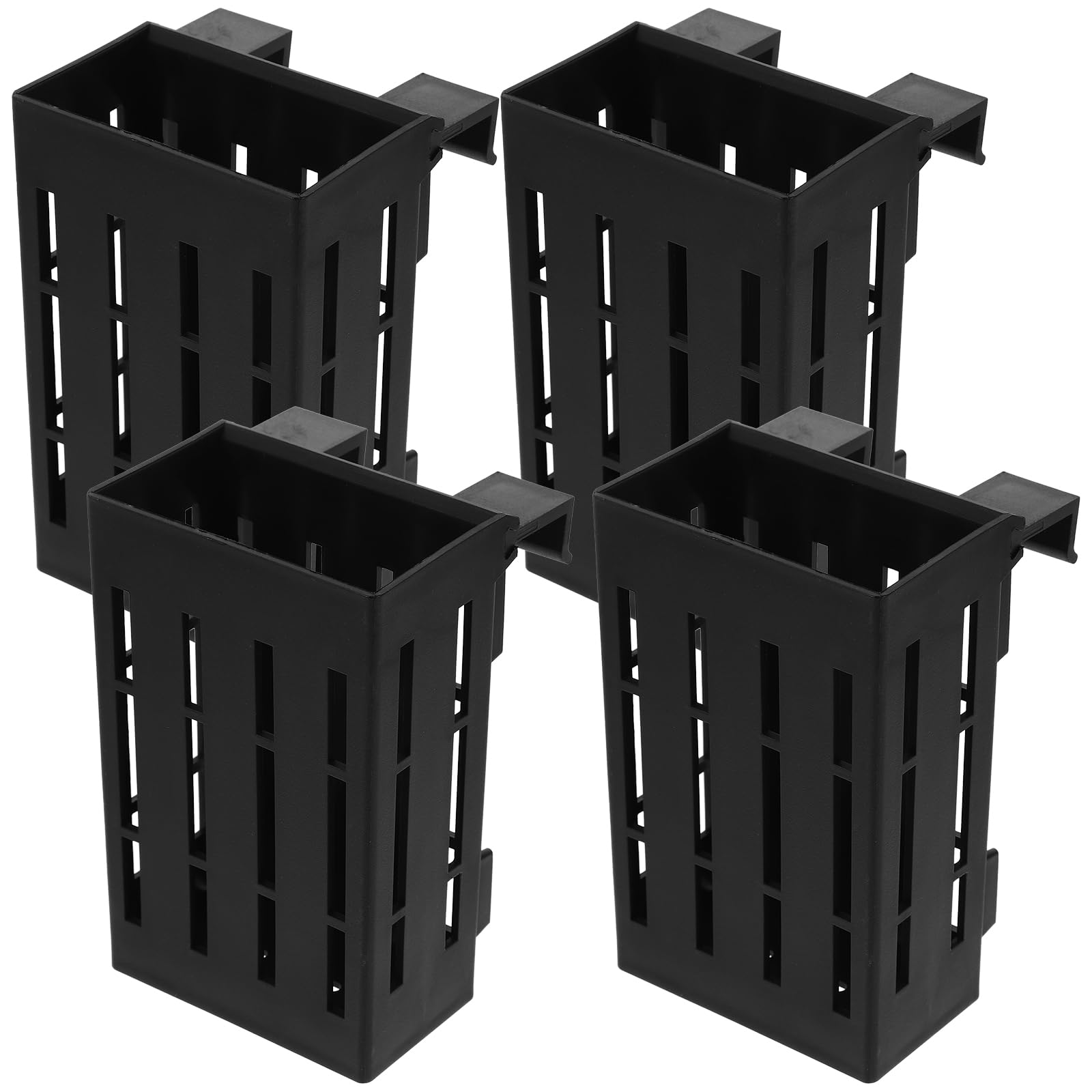 Happyyami 4Pcs Aquarium Plant Holder Set Hanging Fish Tank Planters with Holes for Aquatic Plants Plastic Water Grass Rack for Home and Office Aquarium D Cor 2.2X3.1X2.2 Inches