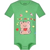 Landofgenie Mens Onesie Short Sleeve Bodysuit Puff Print Romper Pajamas - Space Bear