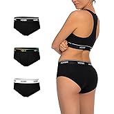 Woxer Womens Boxer Briefs Underwear, Classic Brief Style Boyshorts Panties, Soft Anti-Chafing, No Roll Inseam Burgundy