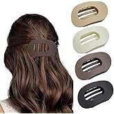 B.PHNE Flat Hair Claw Clips for Women,Matte Medium Hair Clips for Thick & Thin Hair- Comfortable Everyday Use for Office, Yoga, Party & Casual Styling (4PCS A)