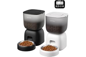 GODREAMIT Automatic Cat Food Dispenser - 3.5L 2Packs for Pets,Automatic Cat Feeders, Over 180-day Battery Life Schedual Timed Pet Feeder, Dual Power Supply, 10s Voice Recorder for Cat & Dog 1-4 Meals Dry Food