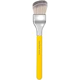 Bdellium Tools Professional Makeup Brush - Studio Series 951 Small Slanted Double Dome Blender - With Soft Synthetic Fibers, For Application & Blending (Yellow, 1pc)