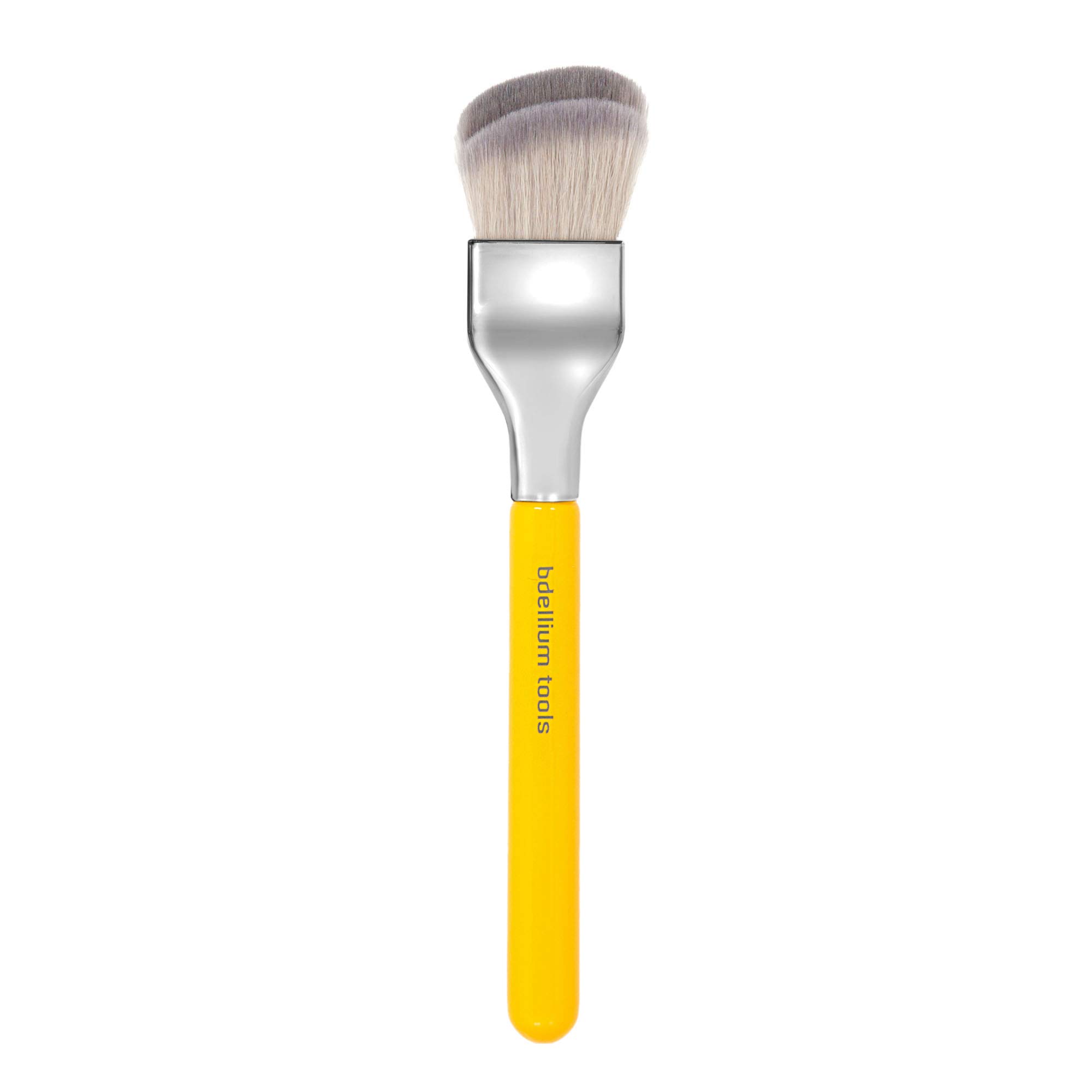 Bdellium Tools Professional Makeup Brush - Studio Series 951 Small Slanted Double Dome Blender - With Soft Synthetic Fibers, For Application & Blending (Yellow, 1pc)
