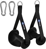 HXD-ERGO Ergonomic Gym Handles with 2 Carabiners - Anti-slip Resistance Band view 7