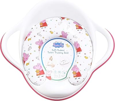 Peppa Pig Soft Padded Toilet Seat White Pink Portable Detachable Cushion