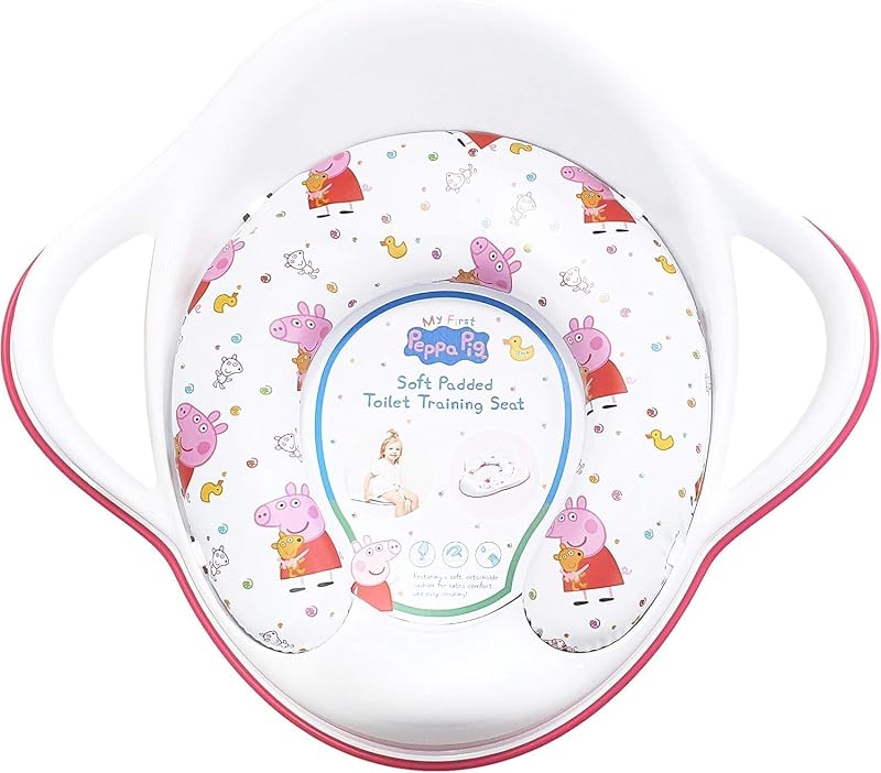 Peppa Pig Soft Padded Toilet Seat White Pink Portable Detachable Cushion