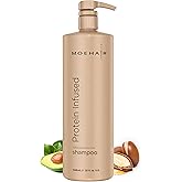 MOEHAIR Protein Infused Shampoo | Anti-Frizz, Moisturizing & Strengthening Shampoo for All Hair Types | With Proteins, Natural Oils & Vitamin E & B5 | Sulfate & Paraben-Free Hair Shampoo, 32 Fl Oz
