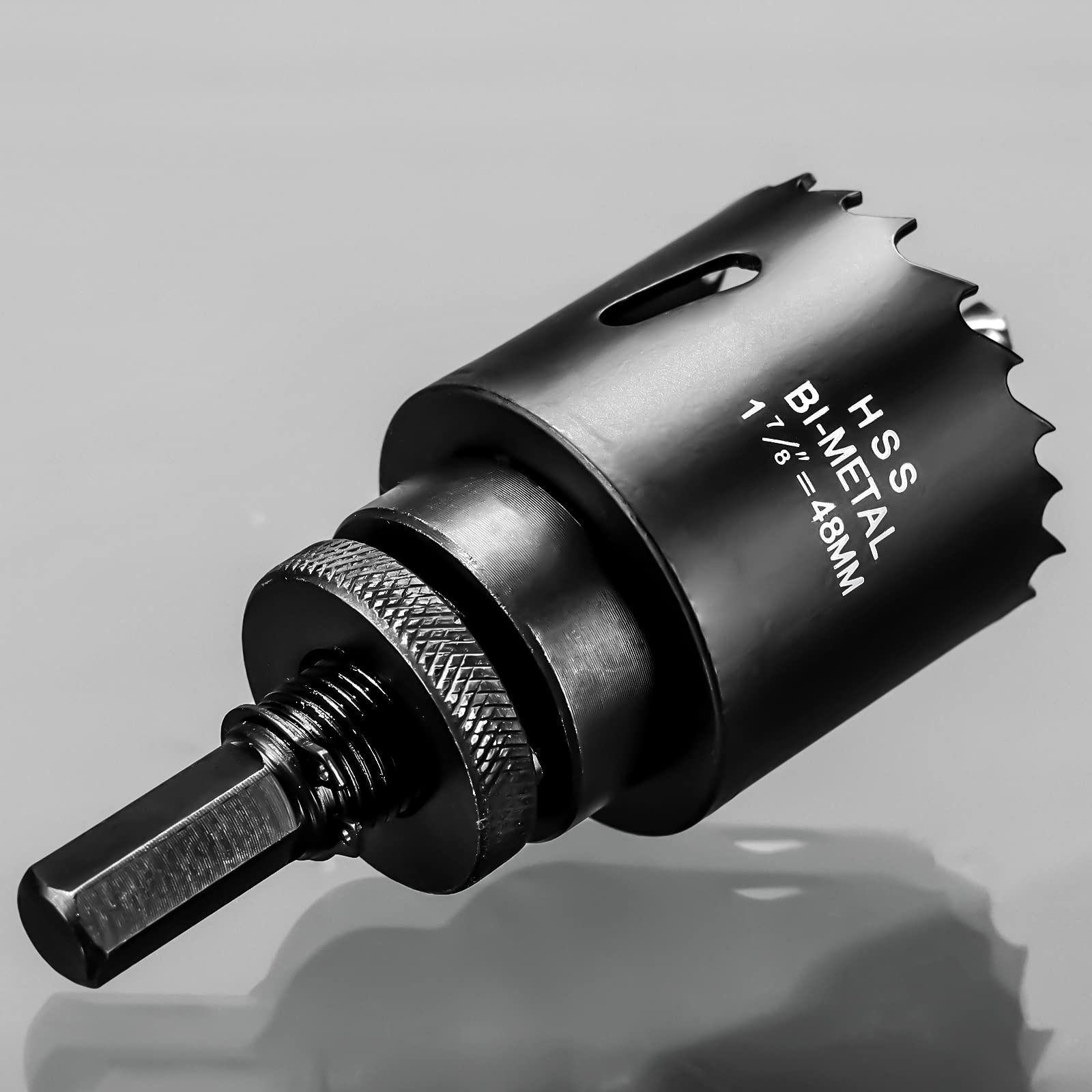 48mm HSS Hole Saw, M42 Bi-Metal Wood Hole Dill Bit, Round drill Cutter for Pipe Vent, Plasterboard, Plastic and Copper