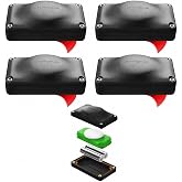 Elevation Lab AirTag 5-Year Extended Battery - Adhesive Mount (4 Pack) | Uses AAA batteries, compact, waterproof, 5x more cap