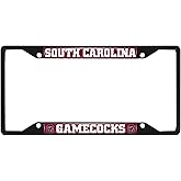 FANMATS 31280 South Carolina Gamecocks Metal License Plate Frame Black Finish