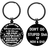 Lapsia Funny Son Keychain from Mom and Dad for Teen Boys Ages 13-21 – Birthday, Easter & Christmas Gifts, Great Stocking Stuffer