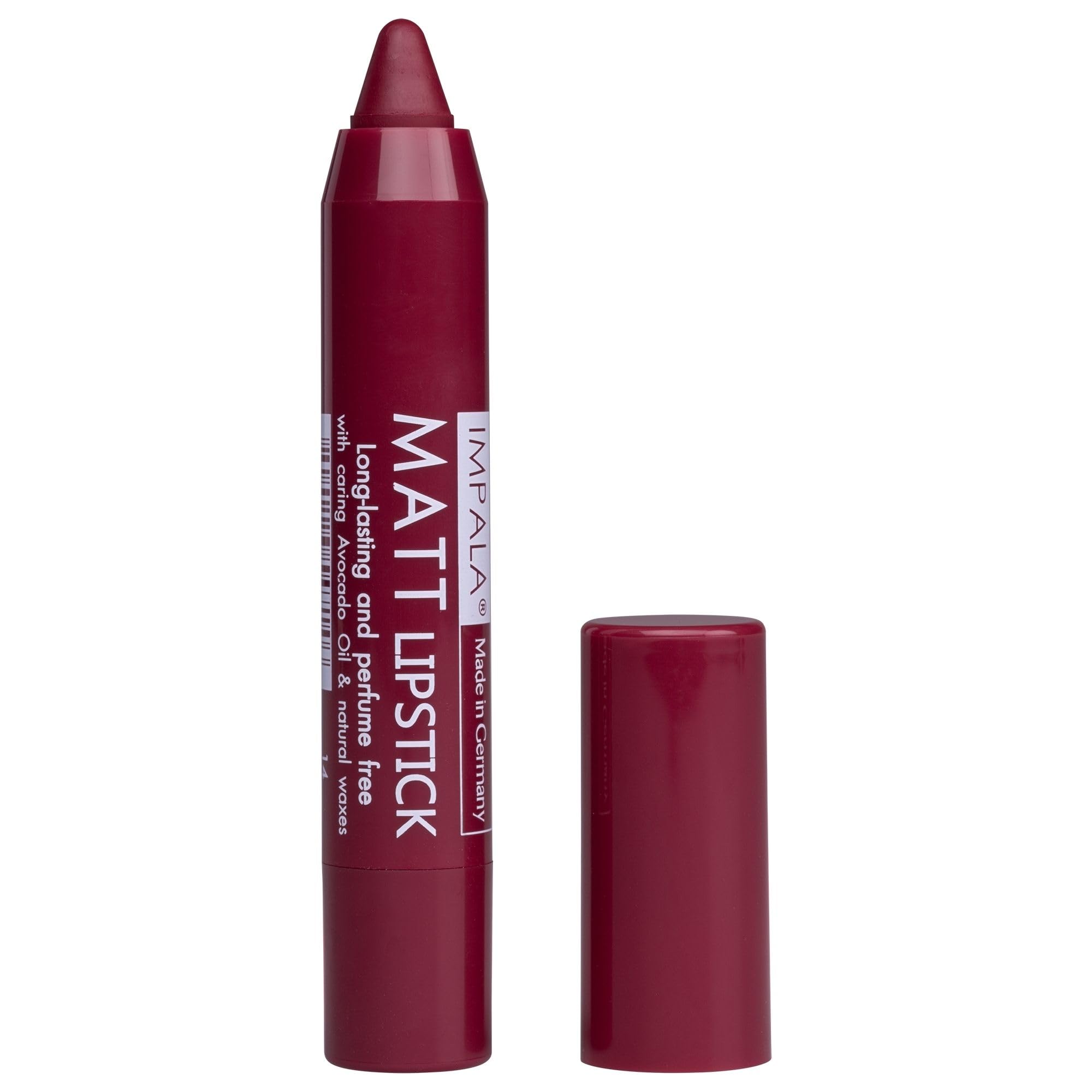 Impala - Automatic Rotating Matt Lipstick Secret Violet Colour No. 14 | Long Lasting Matte Lipstick | Moisturizing Lipstick with Creamy Texture and Balm Effect | Lipstick with a Balm Effect