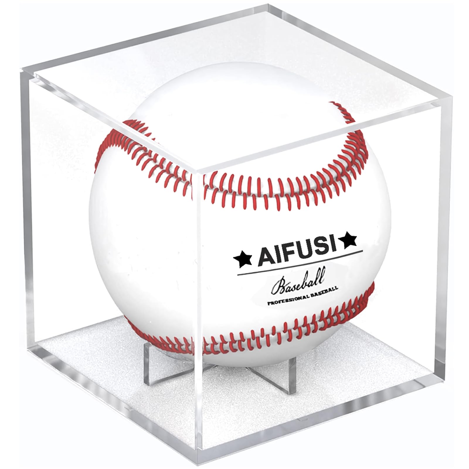 Baseball Display Case, UV Protected Acrylic Cube Baseball Holder Square Clear Box Memorabilia Display & Storage Sports Official Baseball Display Case - Autograph Display - Fits Official Size Ball