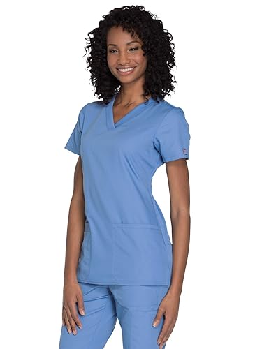 Cherokee Womens V-Neck Top Medical Scrubs, Blue, Large US in Kenya