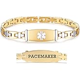 LinnaLove Lady Medical Alert id Bracelets-Stainless Steel Medical Bracelets for Women-7.5"