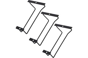Zoohot 7-Inch Black Wine Glass Rack - Under Cabinet Stemware Wine Glass Holder for Bar Kitchen (1 Rows, 3 Pack)